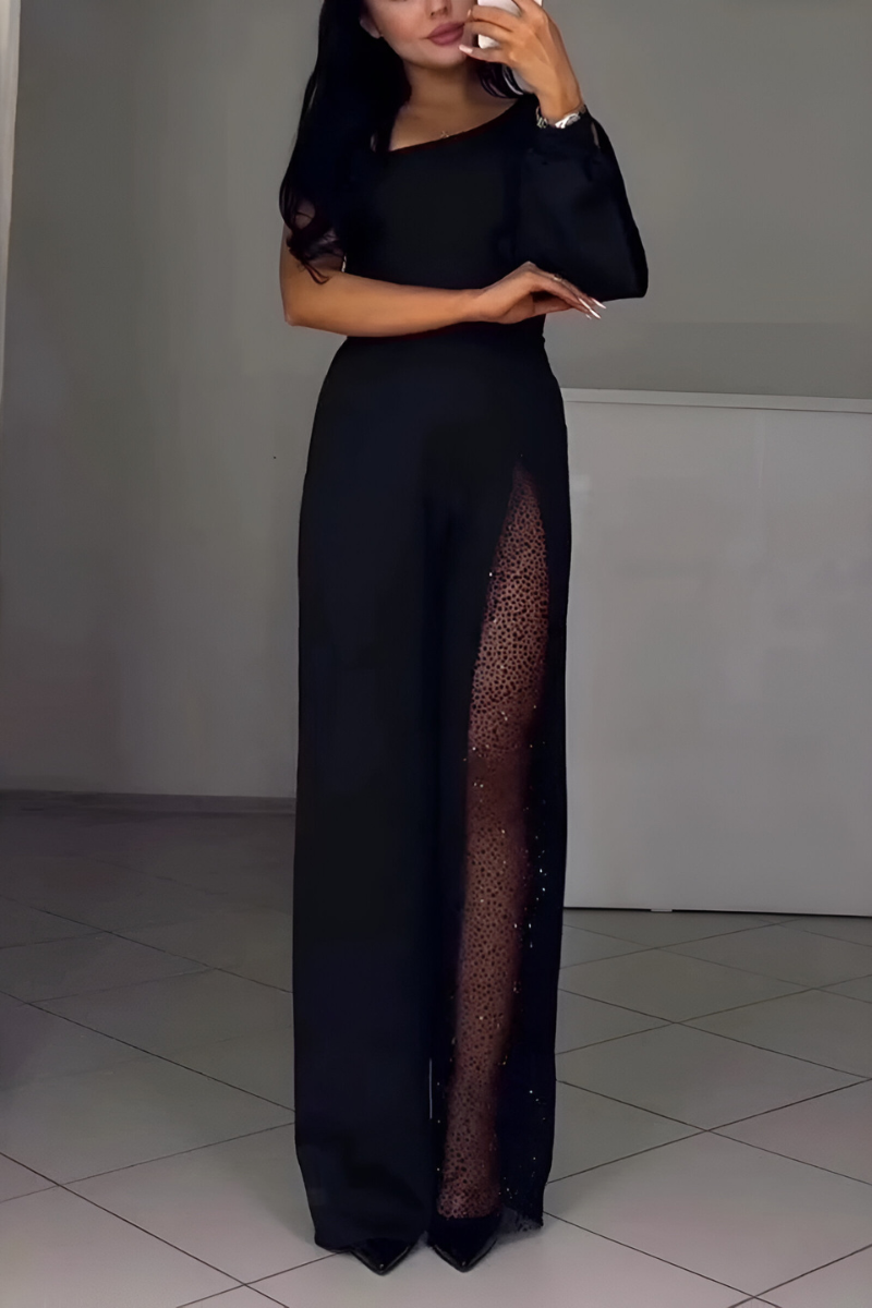 Eliška - Elegants vienvietīgs kombinezons ar spīdīgiem detaļām