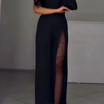 Eliška - Elegants vienvietīgs kombinezons ar spīdīgiem detaļām