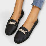 Sára | Izsmalcinātas slip-on klasiskās ādas mokasīnas
