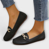 Sára | Izsmalcinātas slip-on klasiskās ādas mokasīnas