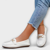 Sára | Izsmalcinātas slip-on klasiskās ādas mokasīnas