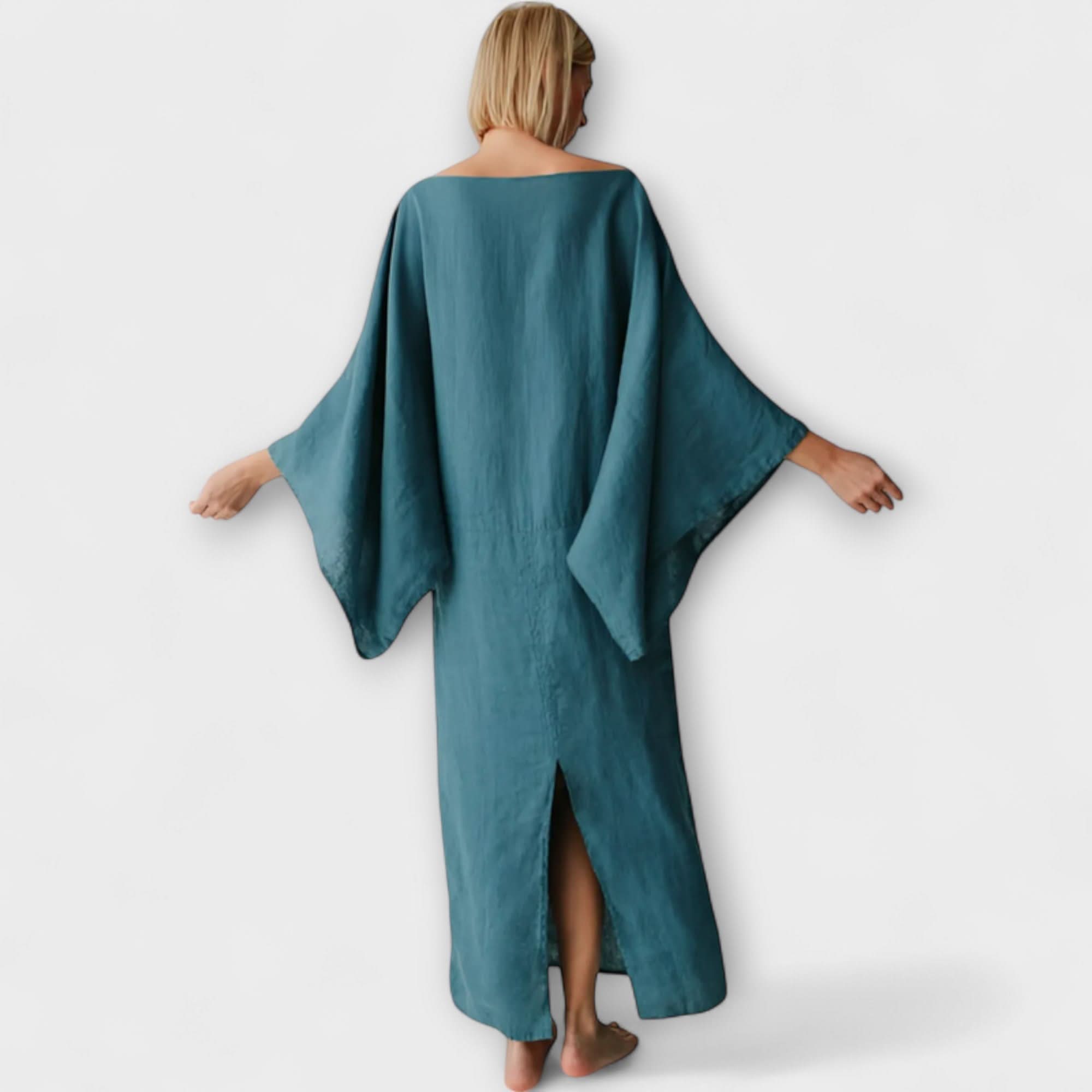 Ľubica - Kimono kleita no lina un kokvilnas