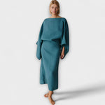 Ľubica - Kimono kleita no lina un kokvilnas