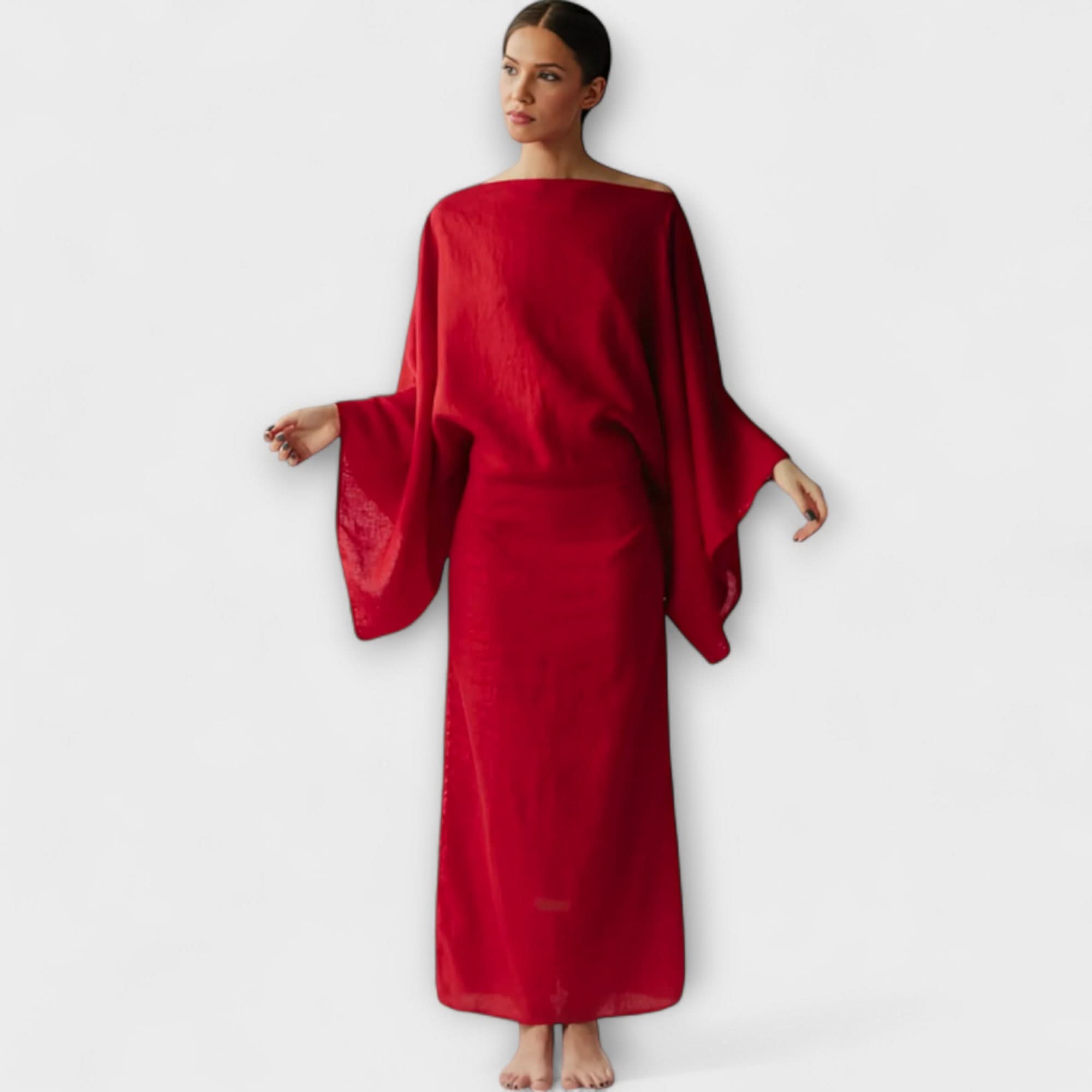 Ľubica - Kimono kleita no lina un kokvilnas
